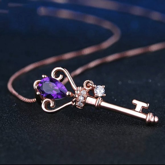 0.40ct Genuine Amethyst S925 Necklace - Picture 4 of 12